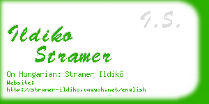 ildiko stramer business card